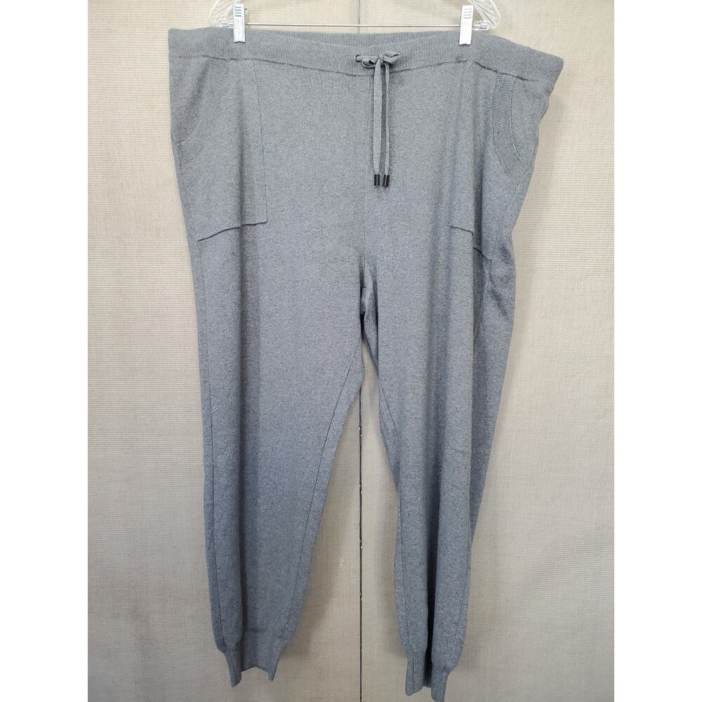 Chico's Zenergy Cotton/Cashmere Blend Gray Cozy Jogger Pants Size 4R (XXL) NWT